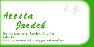 attila jardek business card